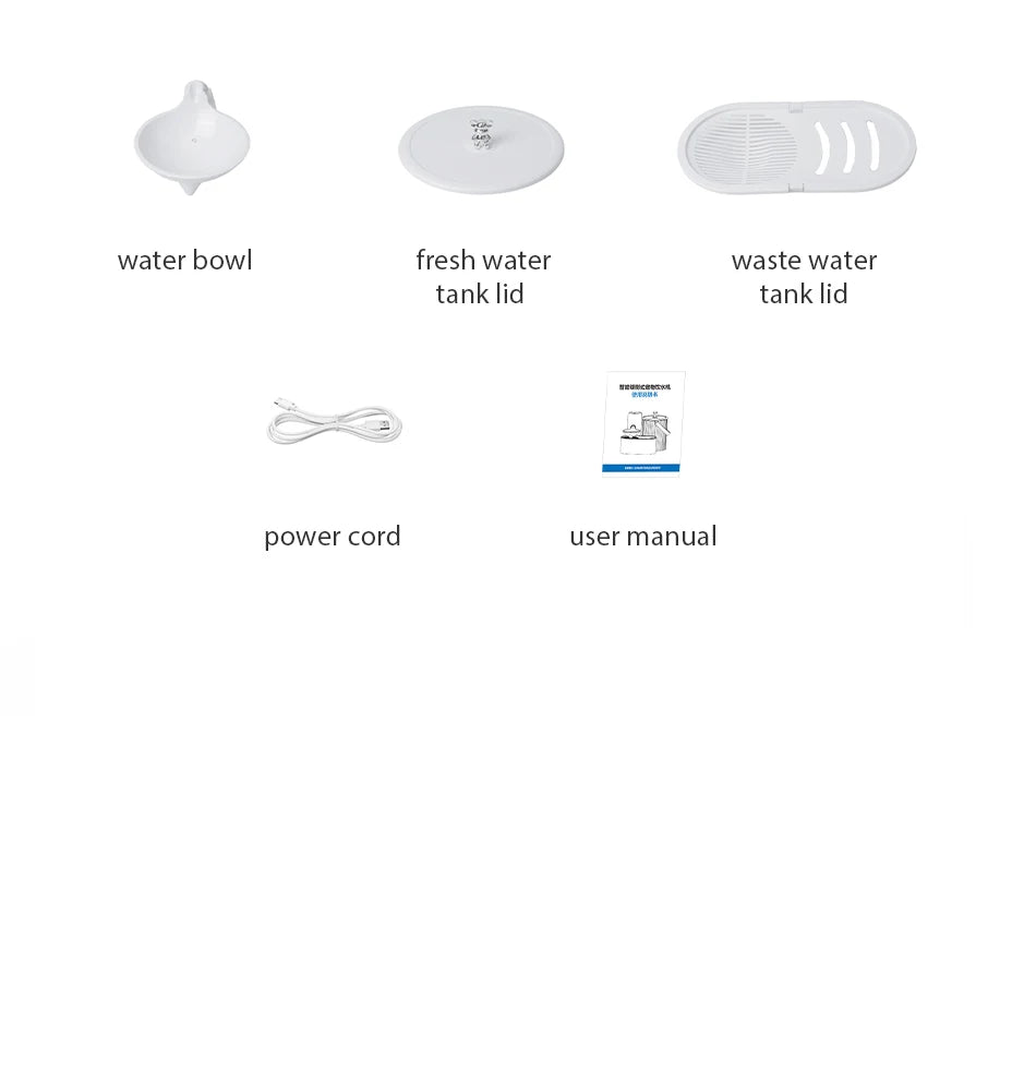 ROJECO Wireless Pet Water Fountain 3L