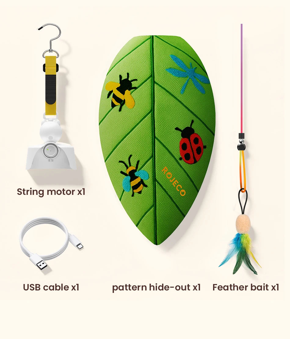 ROJECOnAutomatic Cat Feather & Laser Toy