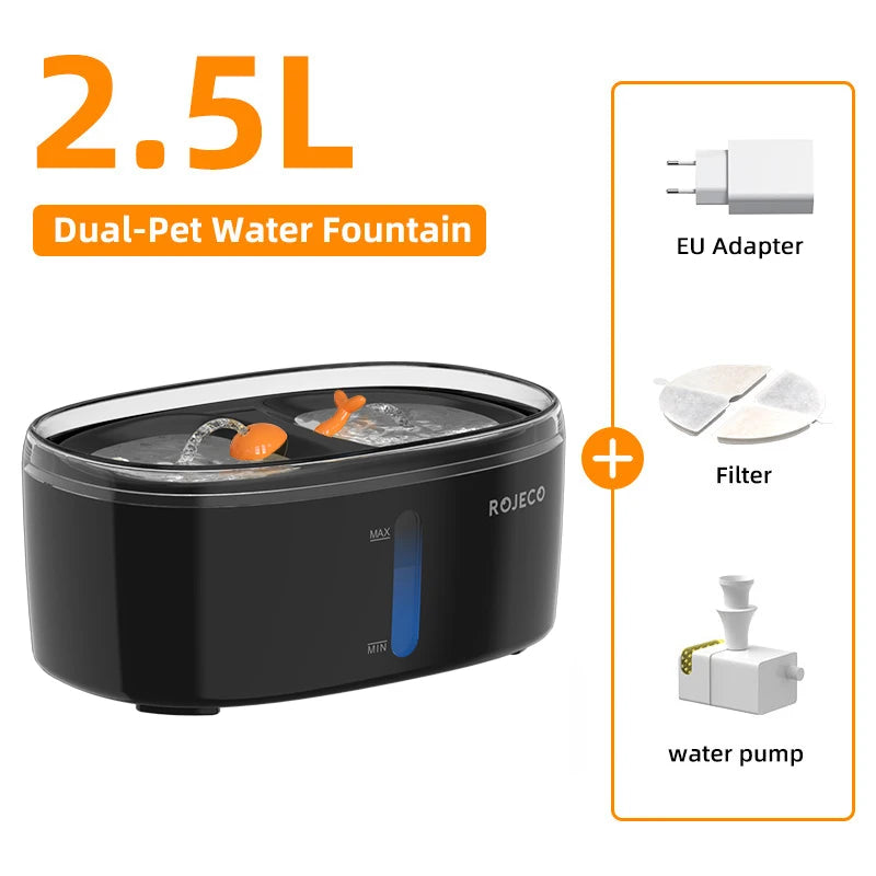 ROJECO Automatic Pet Water Fountain 2.5L
