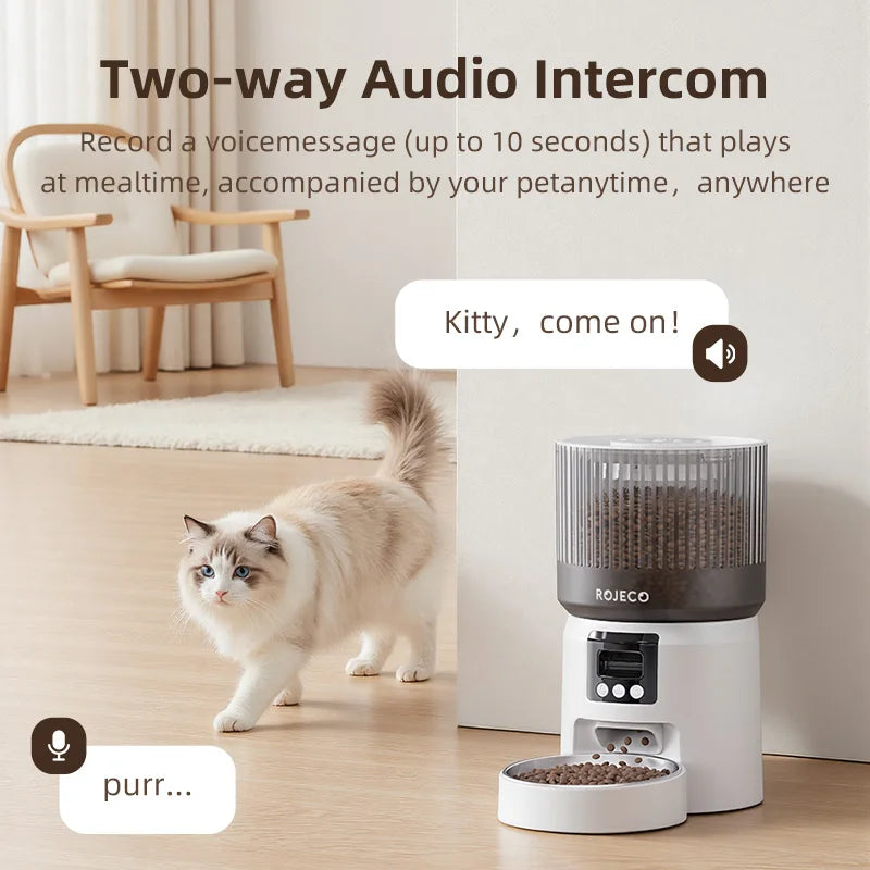 ROJECO Smart Pet Feeder with Camera