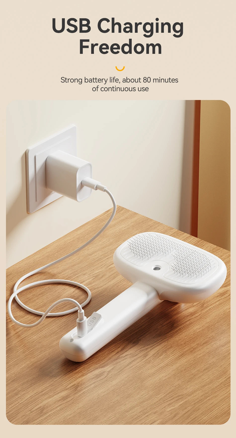 ROJECO Electric Steam Grooming Brush