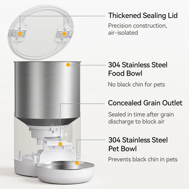 ROJECO 4.5L Smart Pet Feeder WiFi
