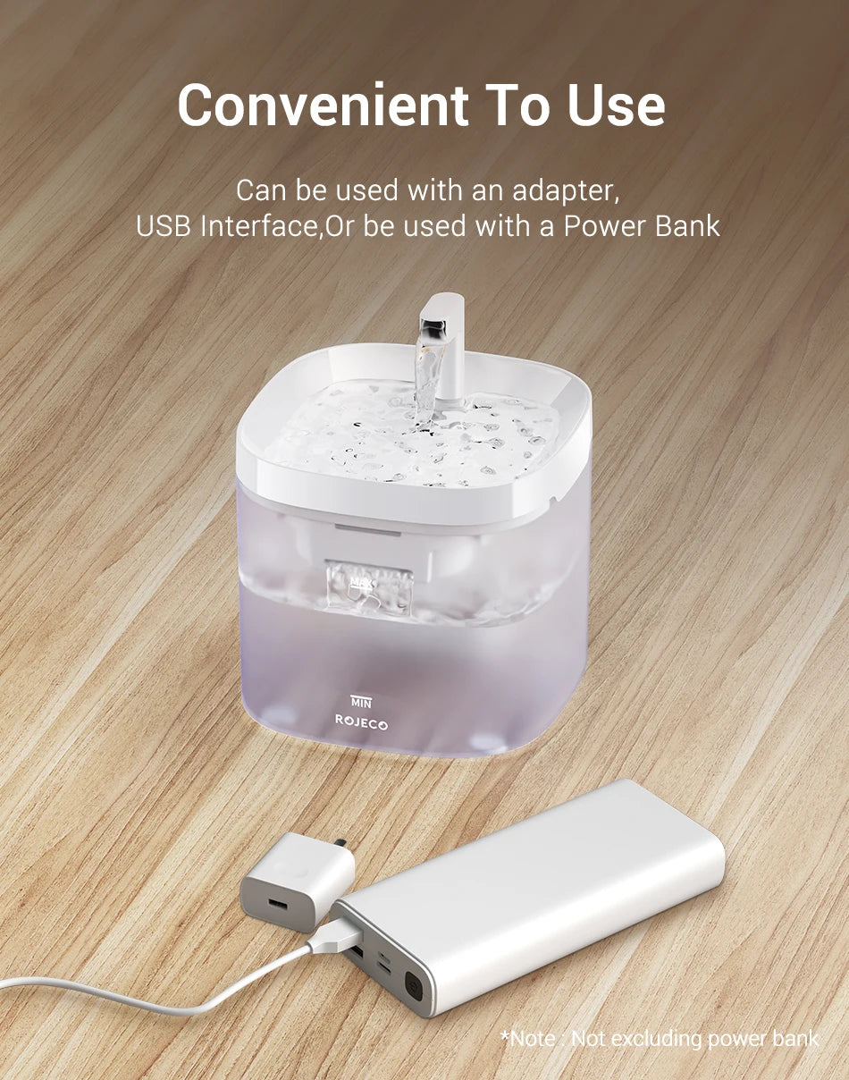 ROJECO Pet Water Fountain with Filter