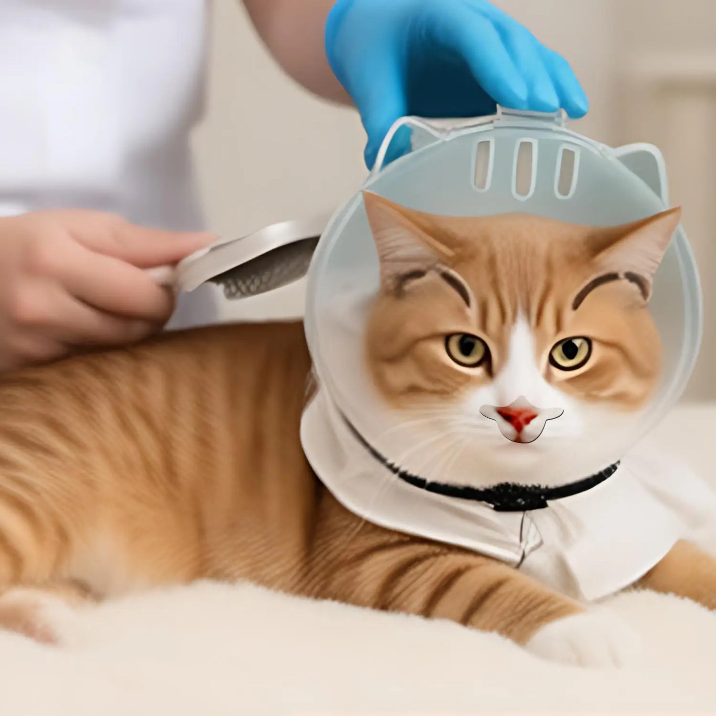 Cat Grooming Helmet & Paw Covers