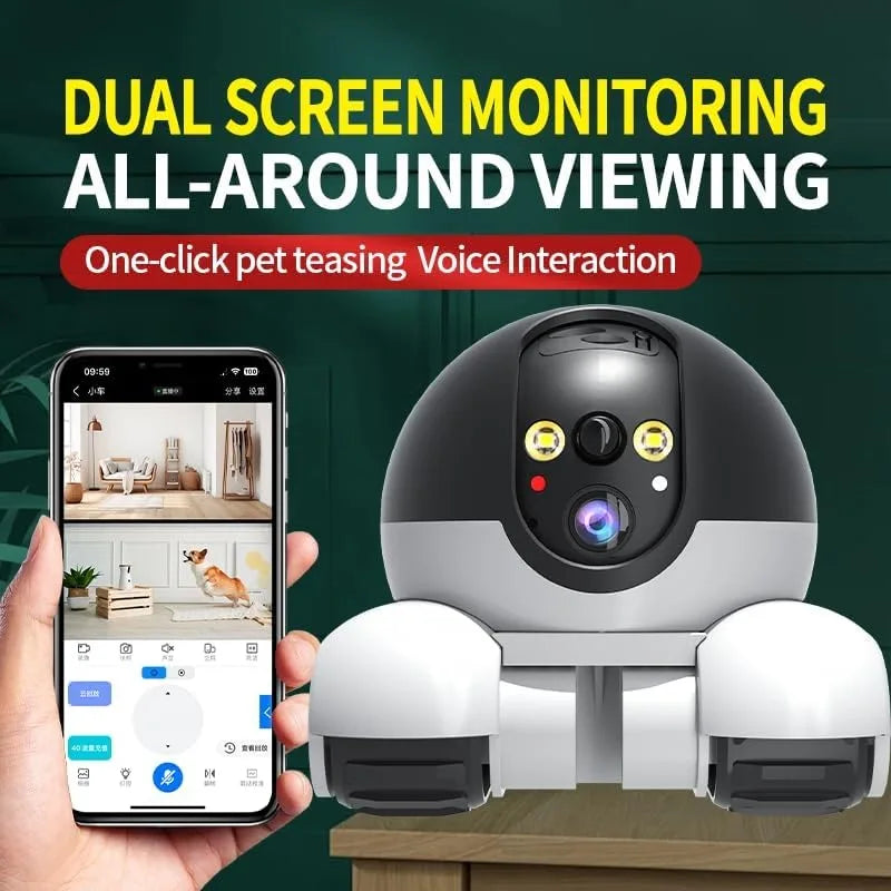 WiFi Dual Lens Robot Pet Camera 1080P