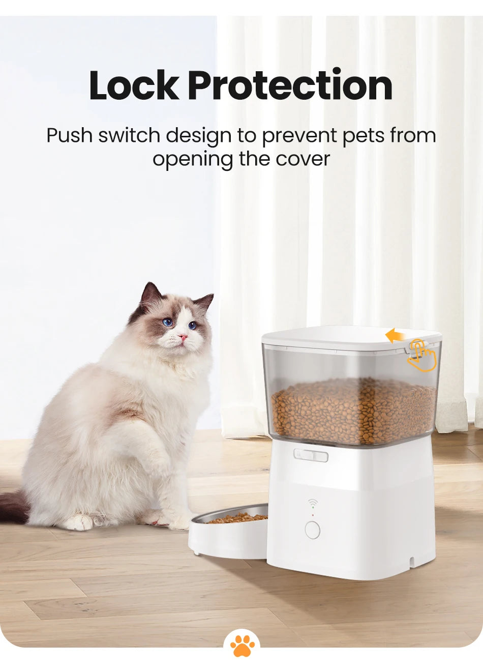 ROJECO Smart Automatic Pet Food Dispenser
