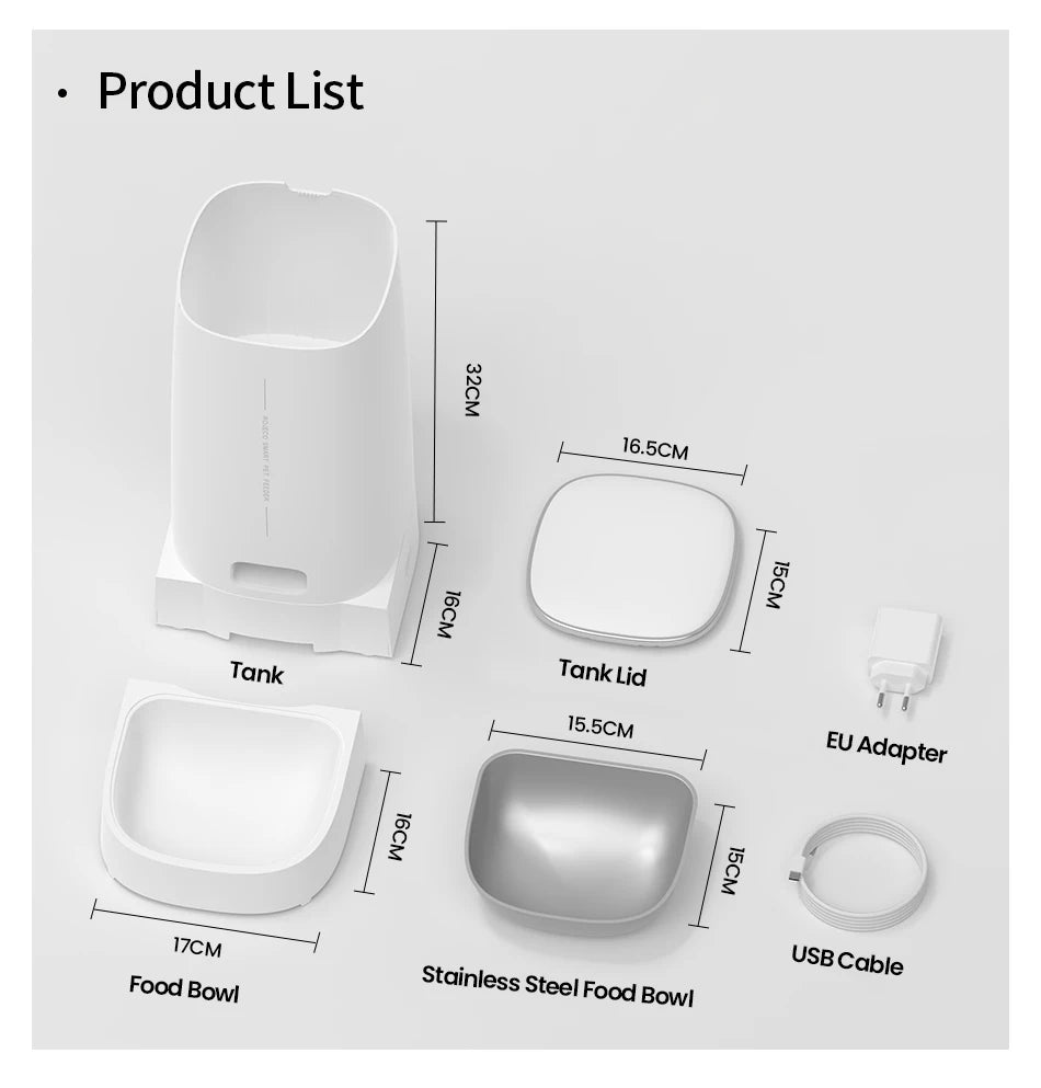 ROJECO Smart Auto Pet Feeder 4L