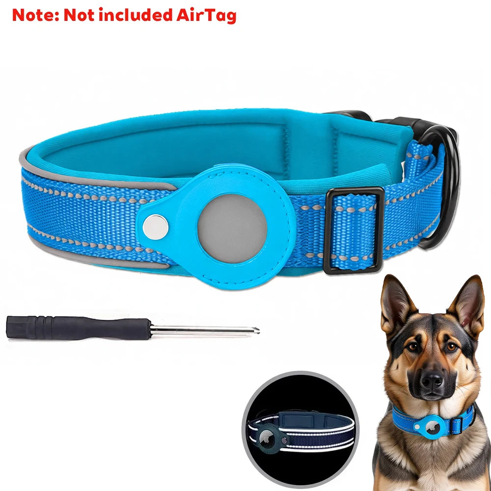 New For Apple Airtag Pet Dog Collar Anti-Lost Reflective Protective Tracker WaterProof For Pet Dog Cat Dog Positioning Collar
