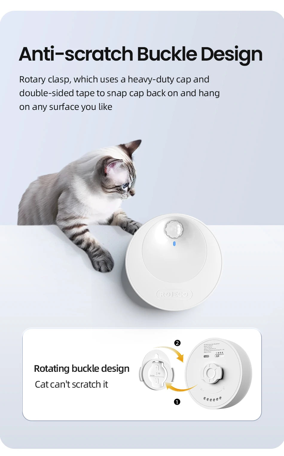 ROJECO Smart Cat Litter Box Deodorizer