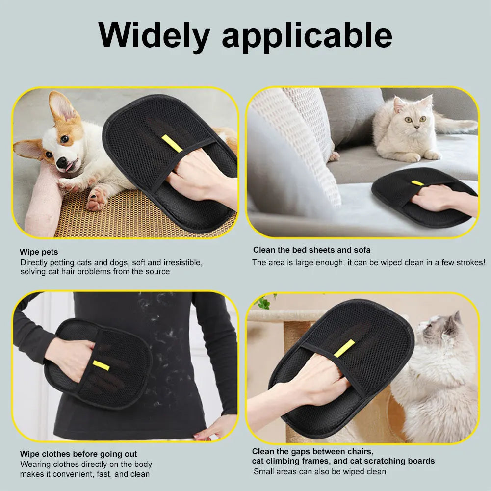 Pet Grooming Glove Dual-Sided Hair Remover