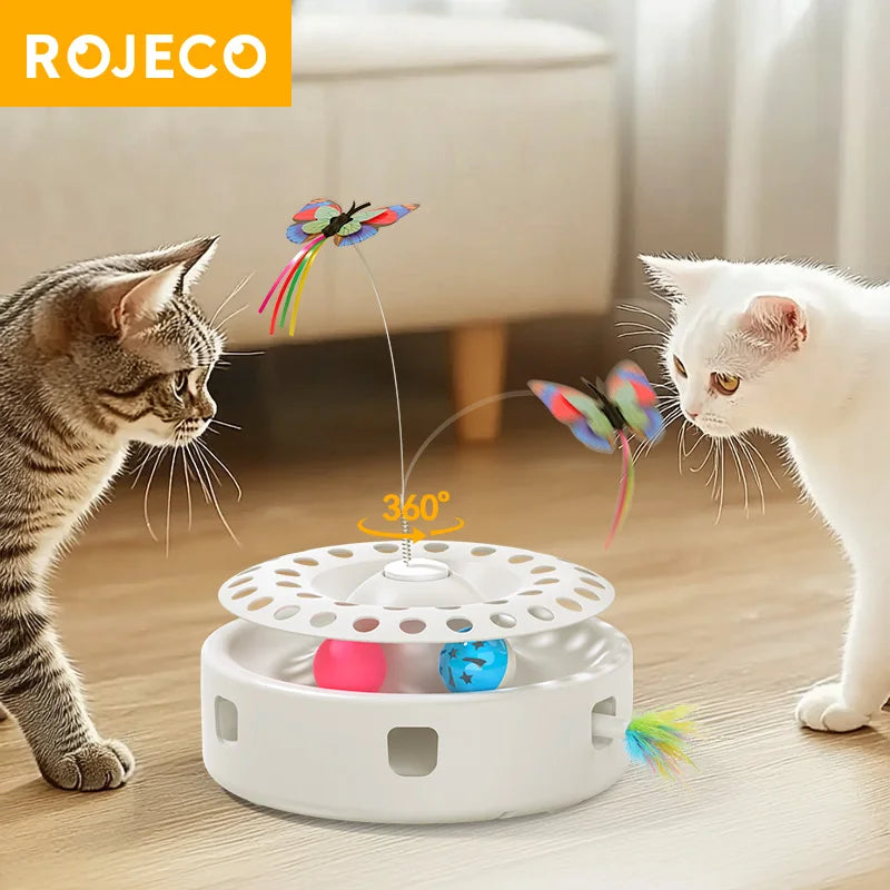 ROJECO 3-in-1 Interactive Cat Toy Set