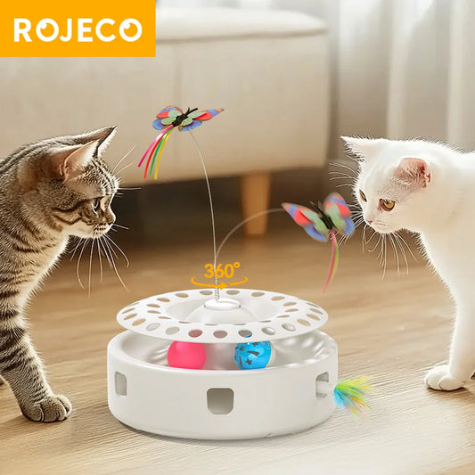 ROJECO 3-in-1 Interactive Cat Toy Set