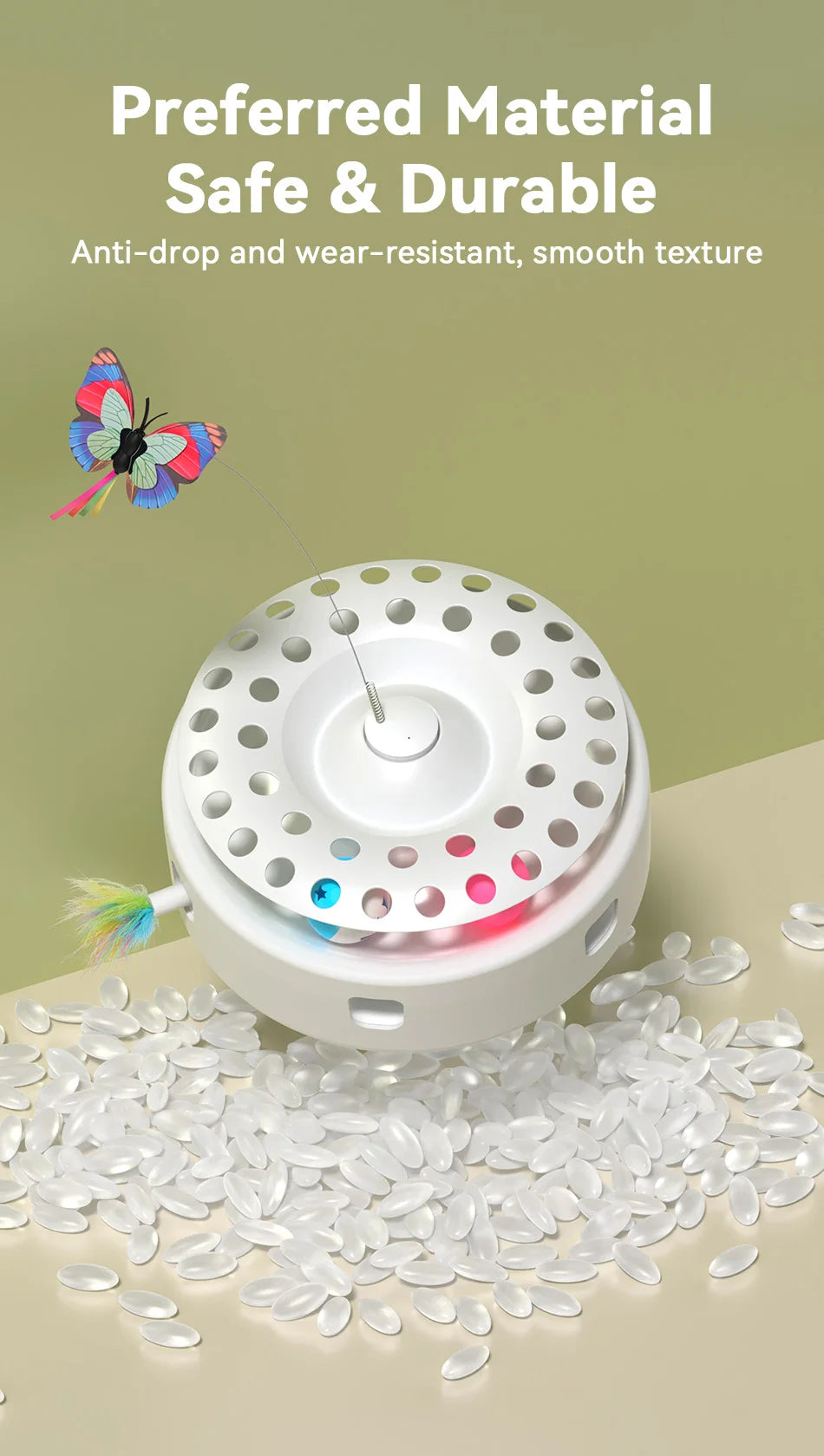 ROJECO 3-in-1 Interactive Cat Toy Set