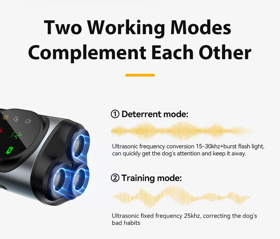 ROJECO Ultrasonic Dog Repeller LED