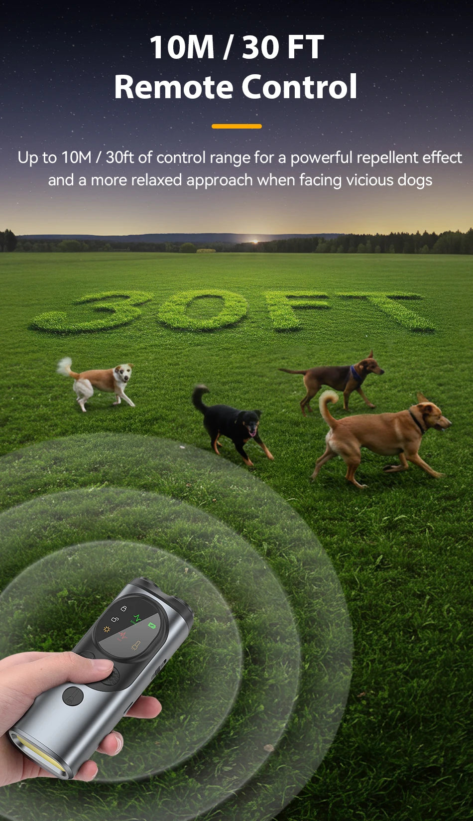 ROJECO Ultrasonic Dog Repeller LED