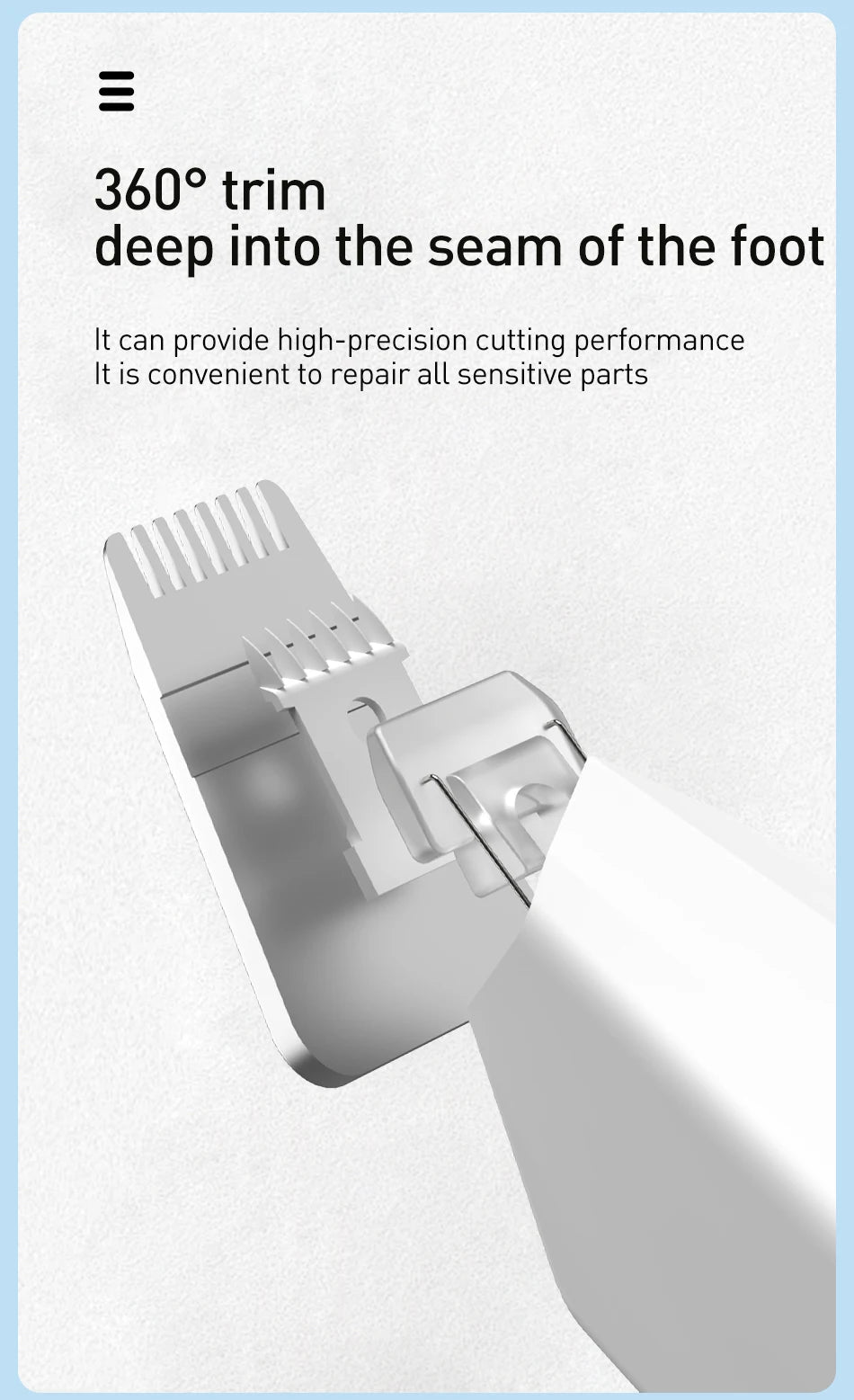 ROJECO 3-in-1 Pet Hair Trimmer LED