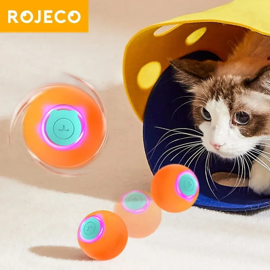 ROJECO 360 Auto-Rolling Pet Ball Toy