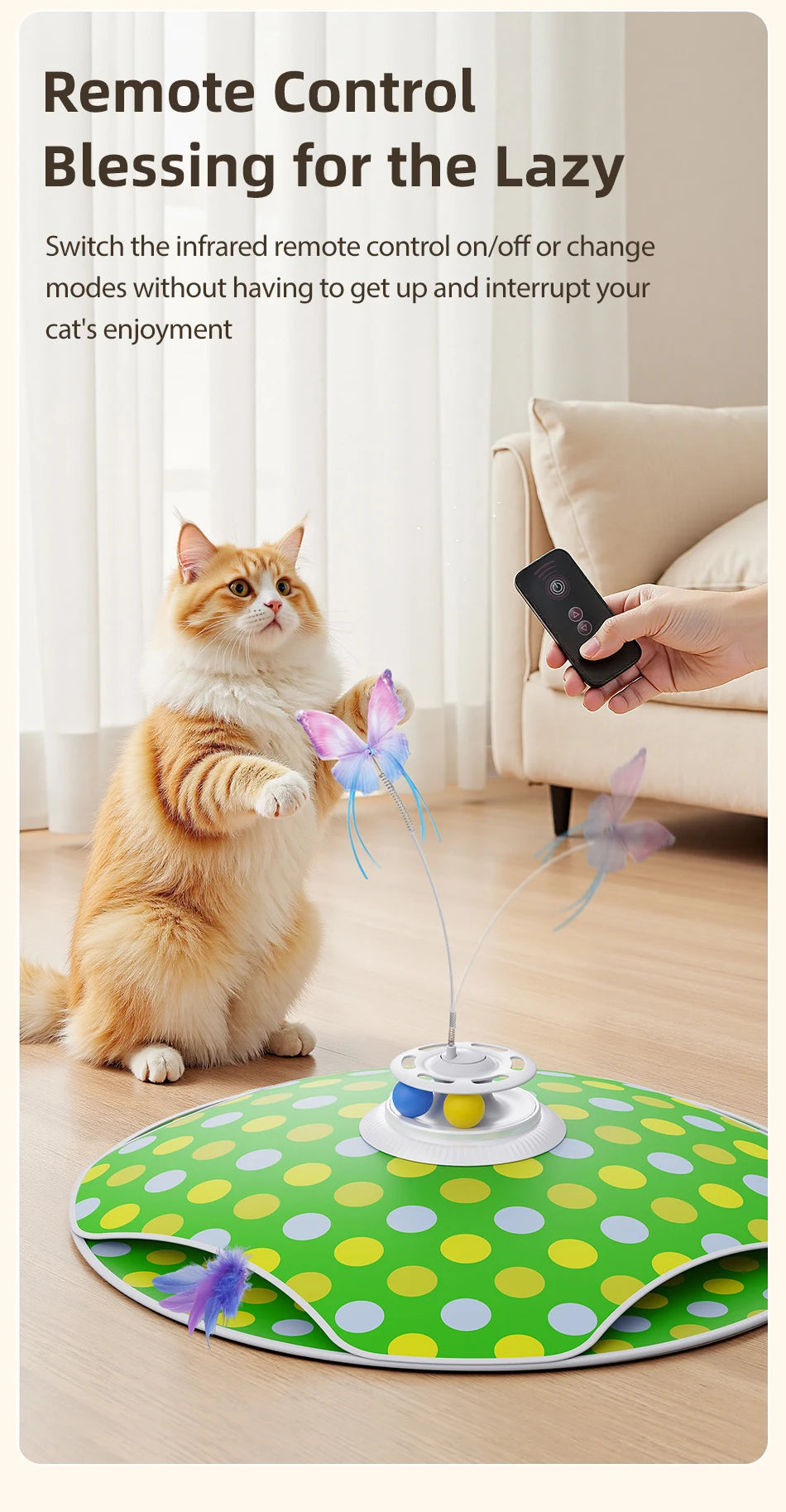 ROJECO 3-in-1 Interactive Cat Toy