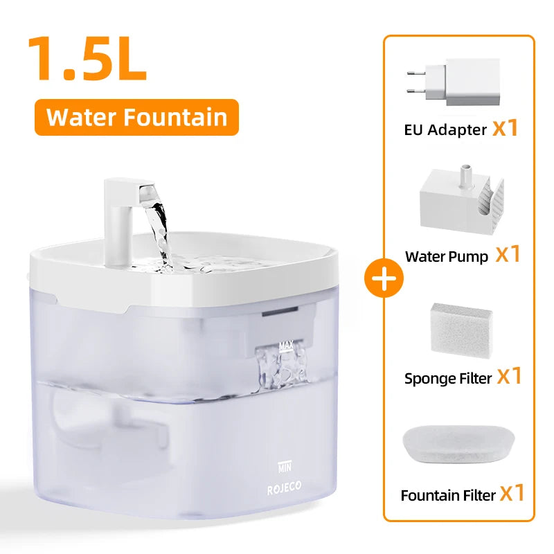 ROJECO Pet Water Fountain with Filter