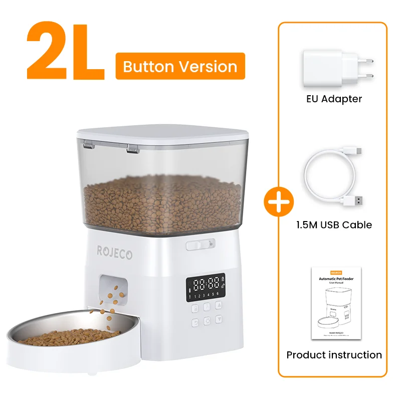 ROJECO Automatic Pet Feeder 2L