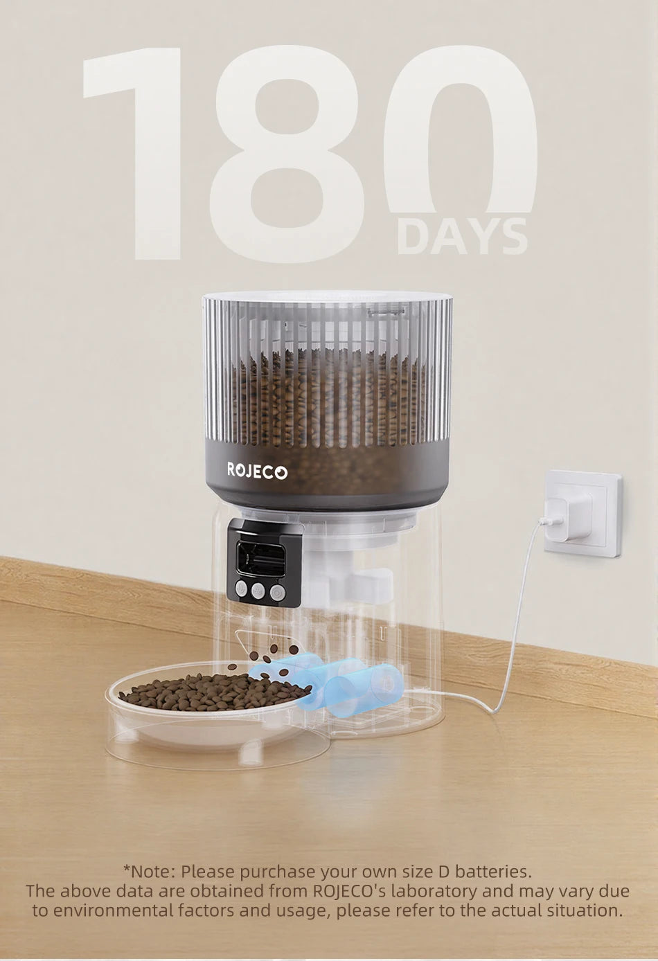 ROJECO Smart Pet Feeder with Camera