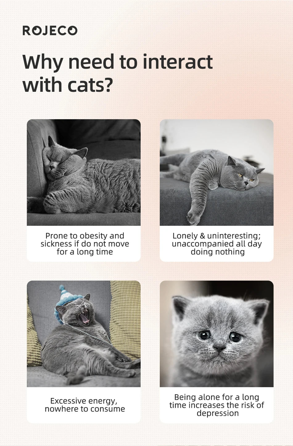 ROJECO Smart LED Laser Cat Toy