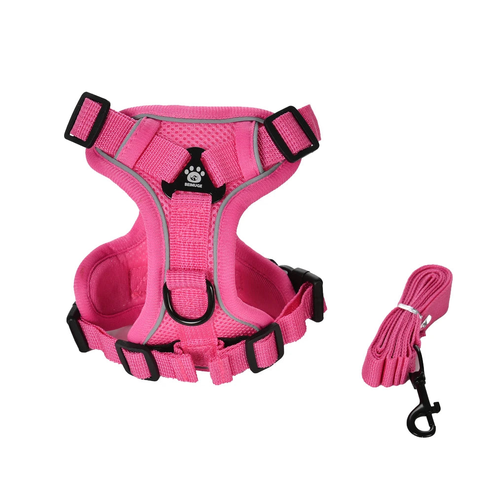 Pet Puppy Harness Leash Set For Small Medium Dogs Cat Vest Outdoor Reflective Breathable Dog Chest Strap Chihuahua Accessories