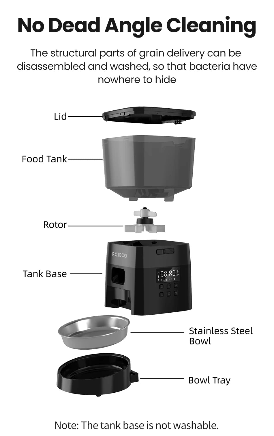 ROJECO Automatic Pet Feeder 2L