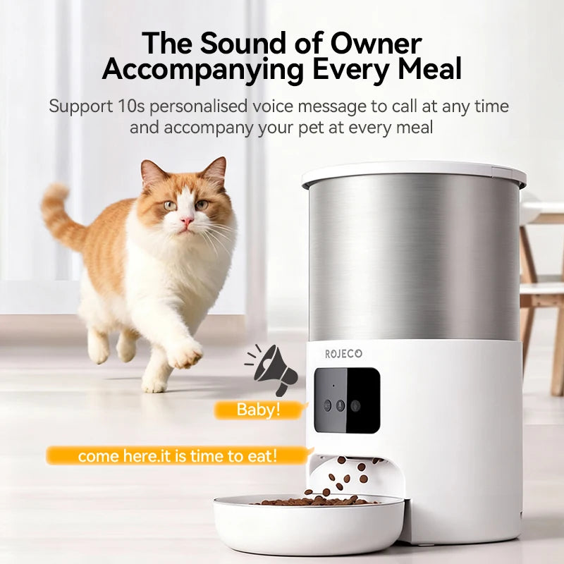 ROJECO 4.5L Smart Pet Feeder WiFi