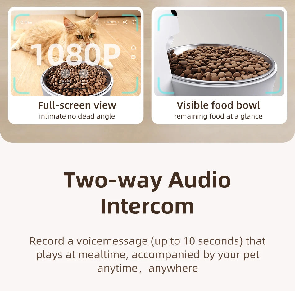 ROJECO Smart Pet Feeder with Camera