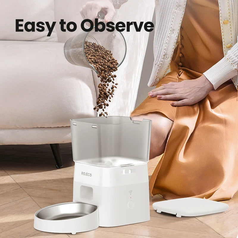 ROJECO Smart Automatic Pet Food Dispenser