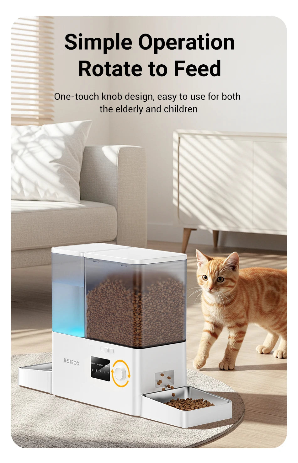 ROJECO WiFi Smart Feeder & Fountain