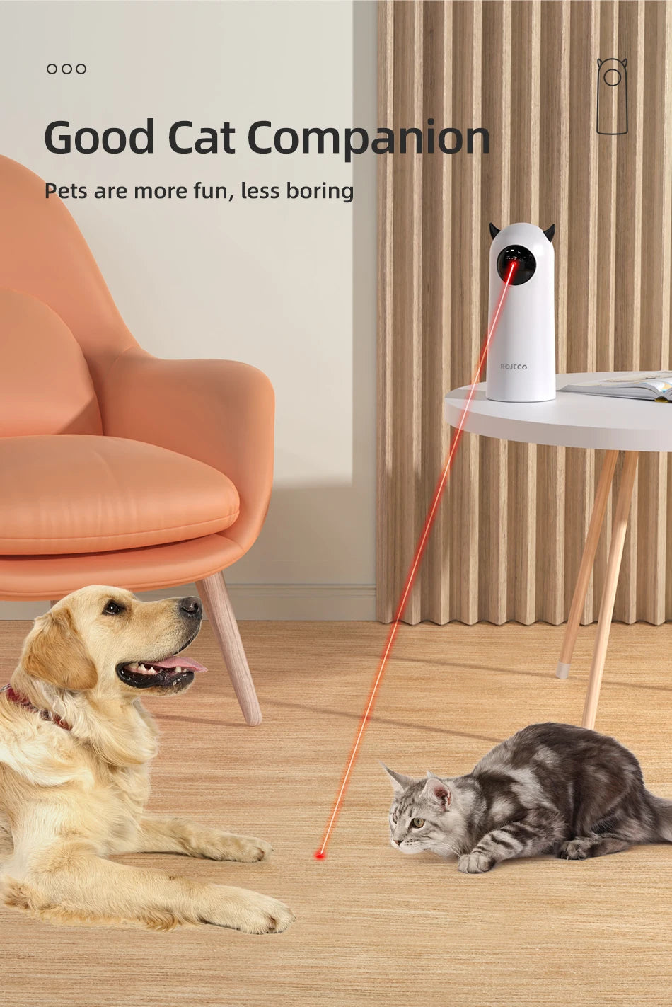 ROJECO Smart LED Laser Cat Toy