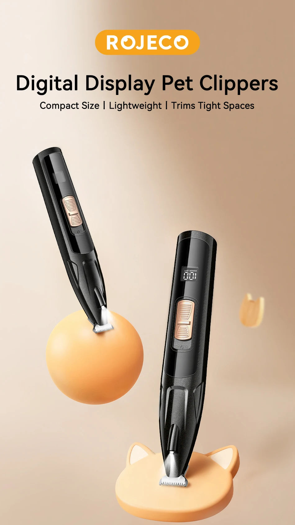 ROJECO Electric Pet Clipper & Grooming Trimmer