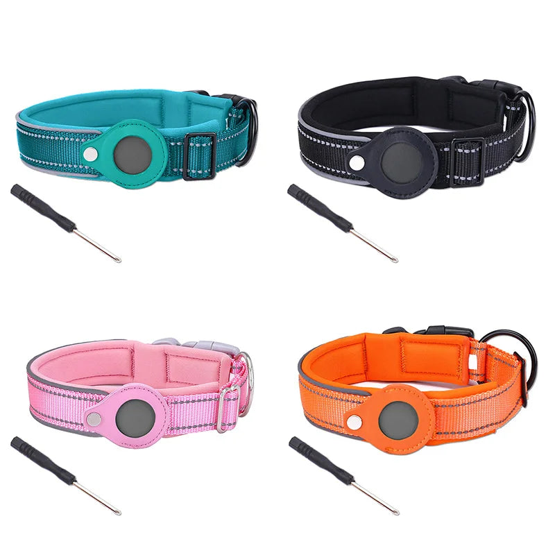 Reflective AirTag Dog Collar