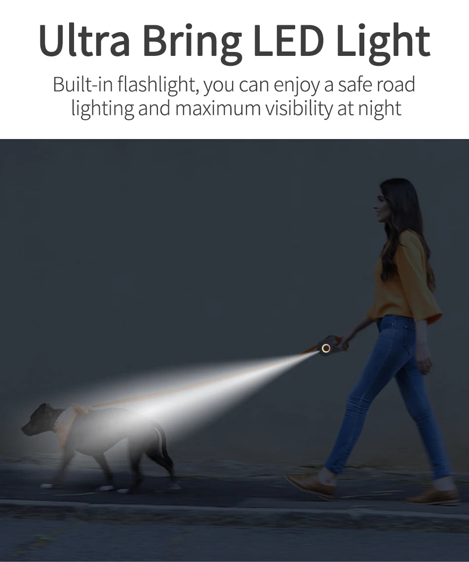 ROJECO Retractable LED Dog Leash