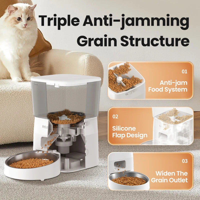 ROJECO Smart Automatic Pet Food Dispenser
