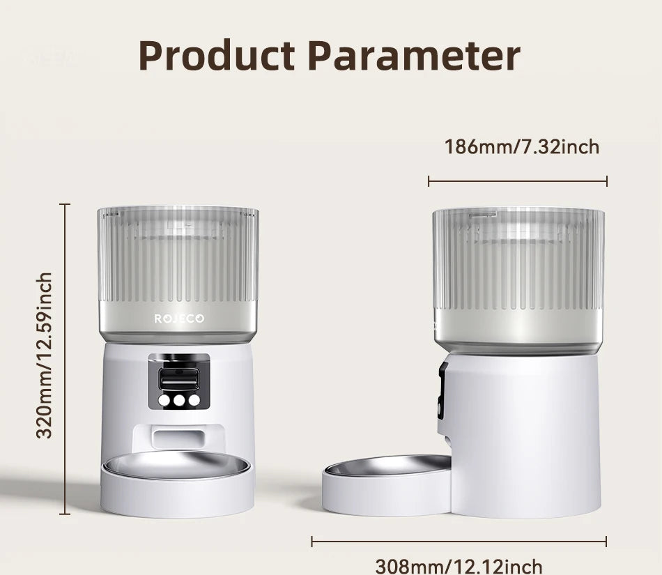 ROJECO Smart Pet Feeder with Camera