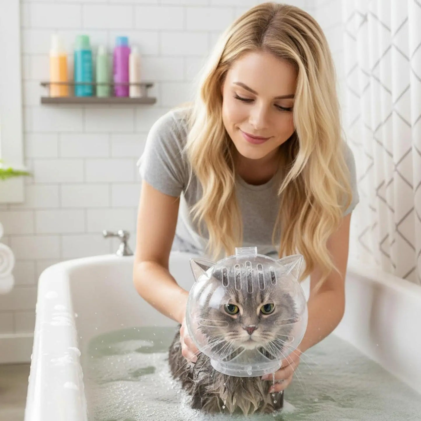 Breathable Cat Grooming Muzzle Hood
