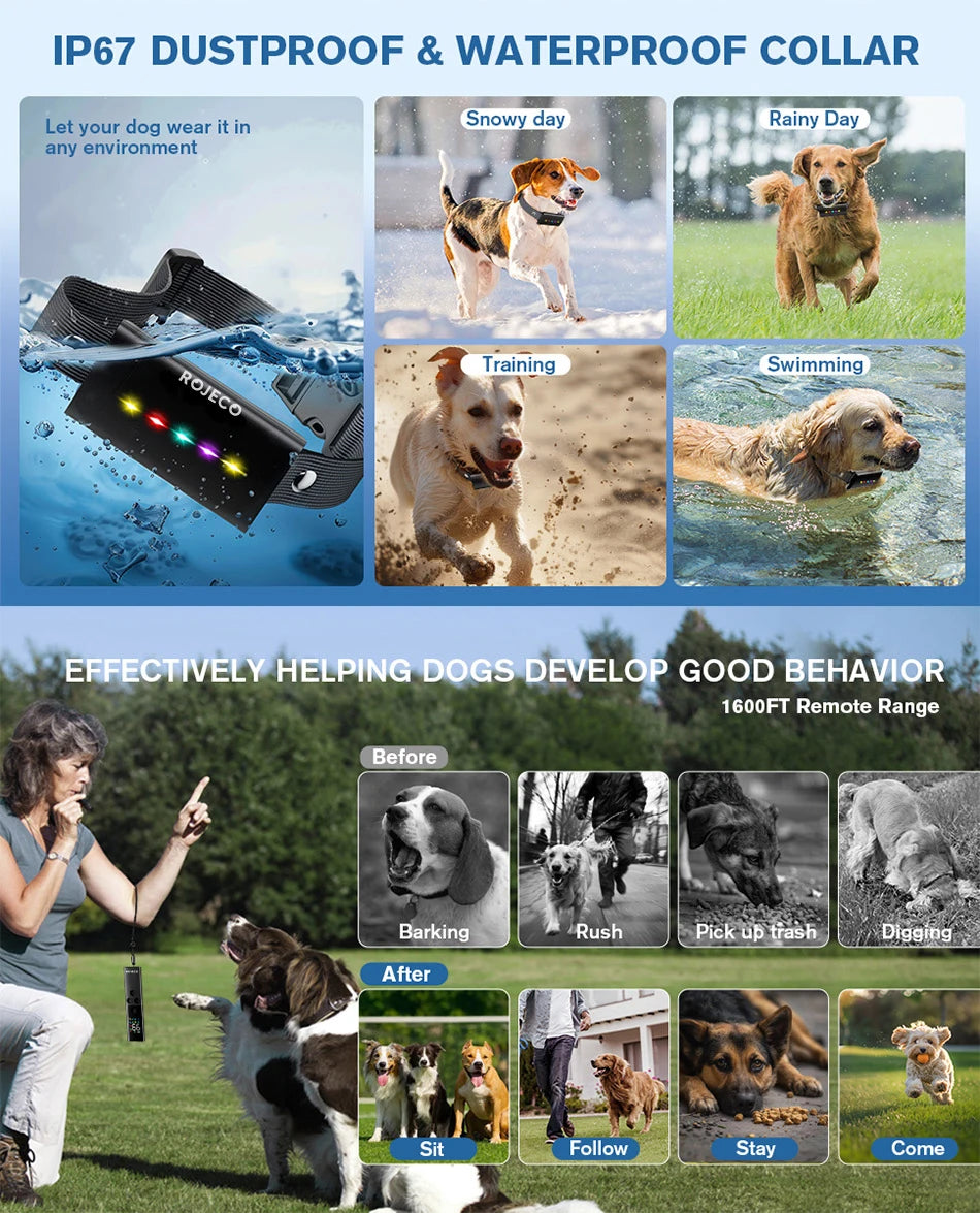 ROJECO Dog Training Collar Remote