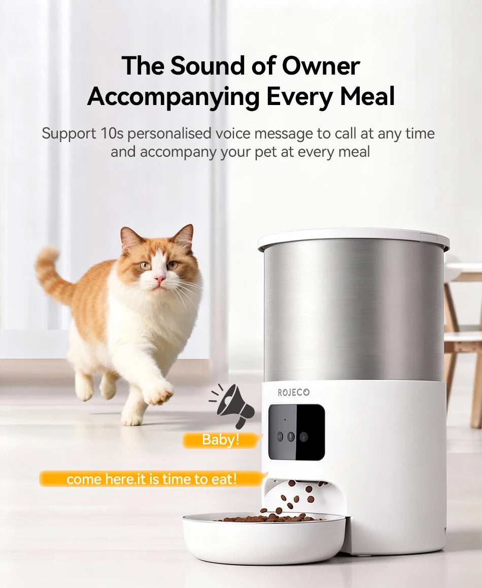 ROJECO 4.5L Smart Pet Feeder WiFi
