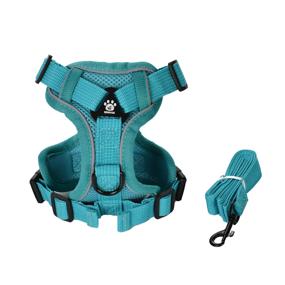 Pet Puppy Harness Leash Set For Small Medium Dogs Cat Vest Outdoor Reflective Breathable Dog Chest Strap Chihuahua Accessories