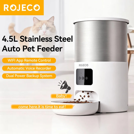 ROJECO 4.5L Smart Pet Feeder WiFi