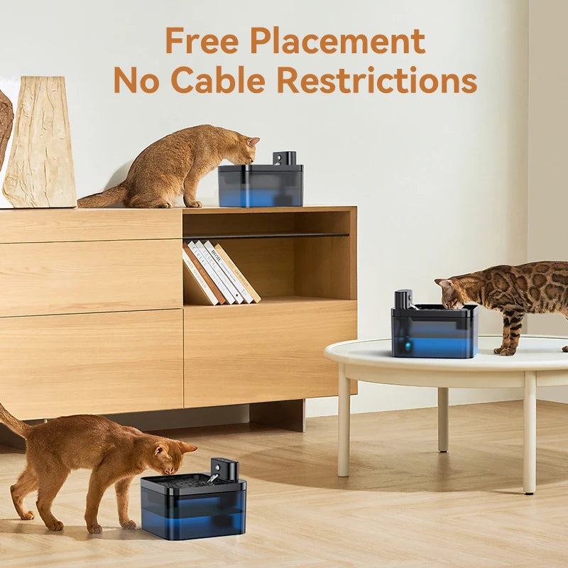 ROJECO Wireless Pet Fountain 2.2L