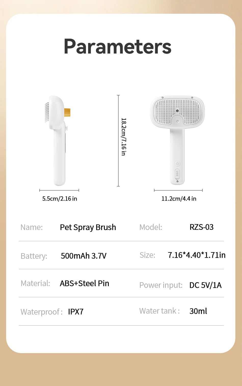 ROJECO Electric Steam Grooming Brush