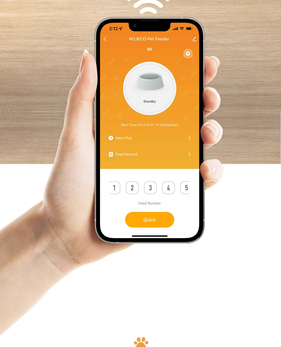 ROJECO Smart Automatic Pet Food Dispenser