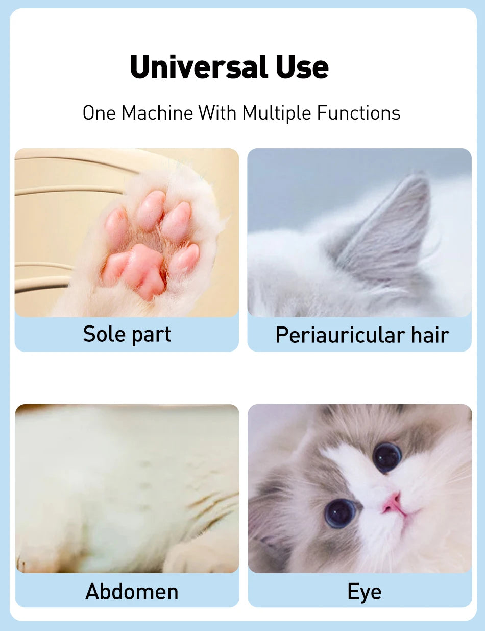 ROJECO 3-in-1 Pet Hair Trimmer LED