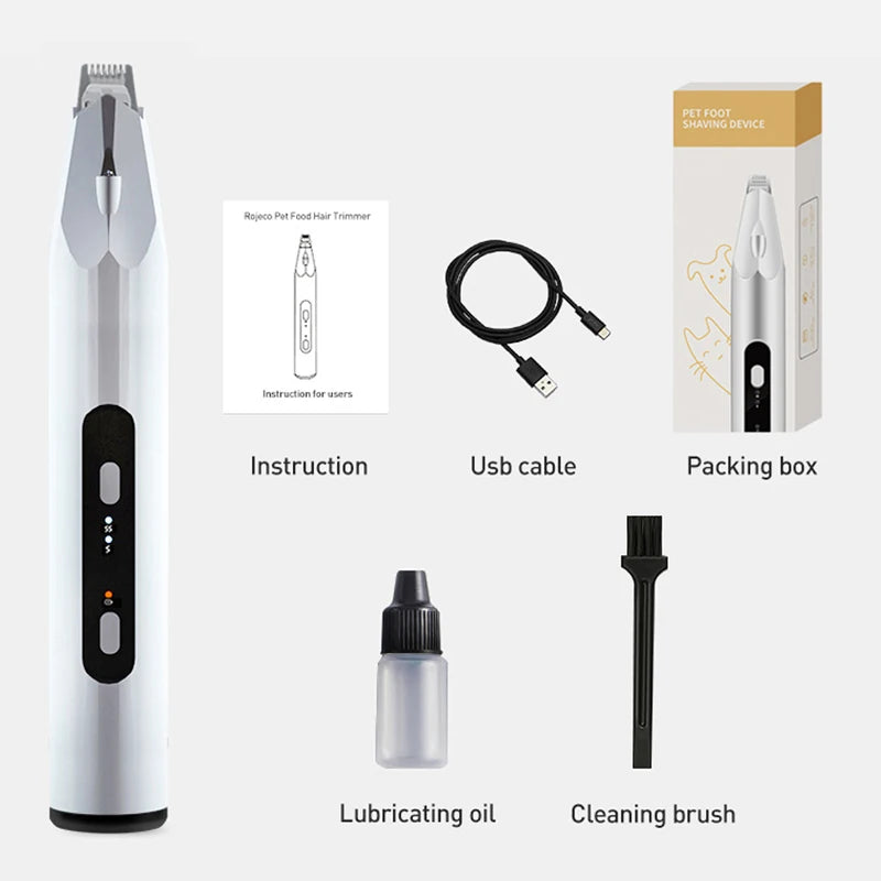 ROJECO 3-in-1 Pet Hair Trimmer LED