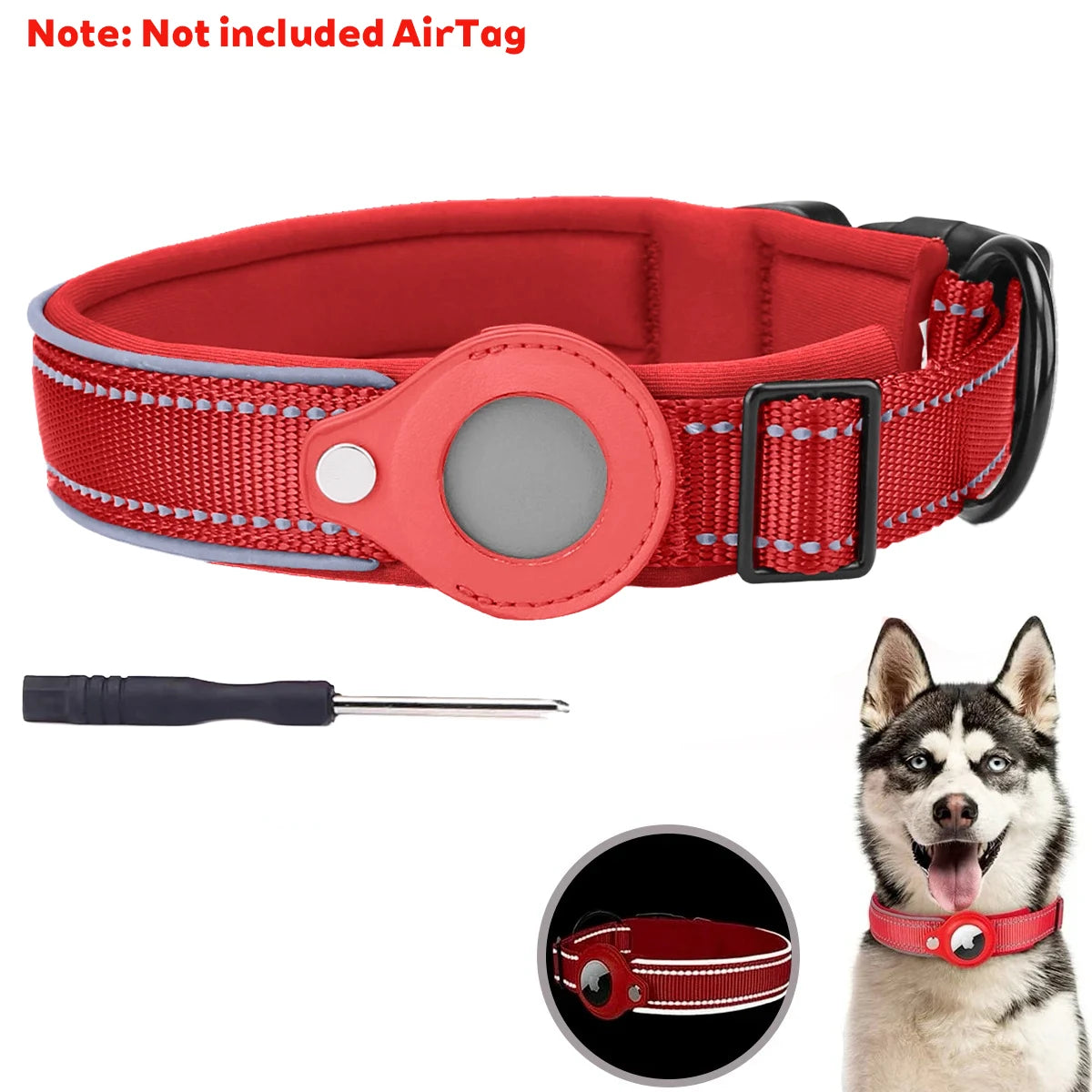 New For Apple Airtag Pet Dog Collar Anti-Lost Reflective Protective Tracker WaterProof For Pet Dog Cat Dog Positioning Collar
