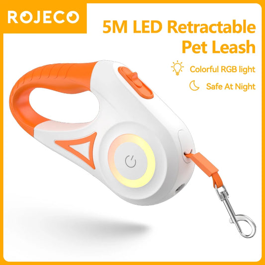 ROJECO Retractable LED Dog Leash